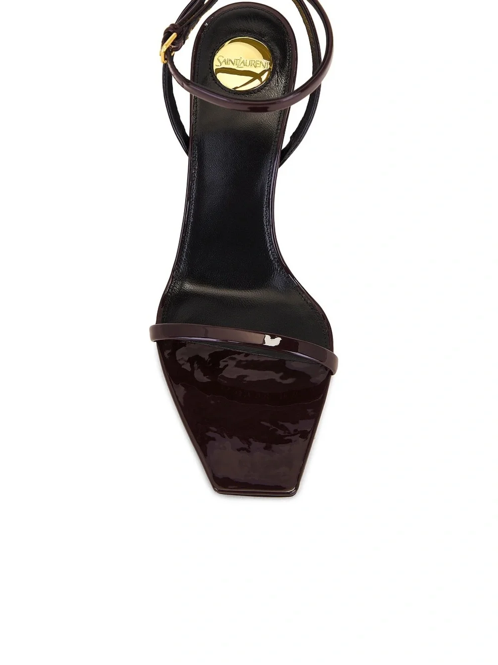 Saint Laurent Lee Sandal Glazed Leather Kitten Heel - Picture 9 of 10